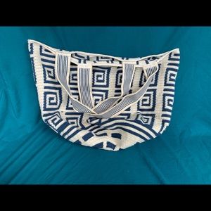 Handmade Blue & White Colombian Mochila Bag